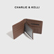 Charlie / Kelli Marque Luxury Luxury CK portefeuille Men pour hommes Polka Classic Wallet Coin Wallet Carte Bag Gift For Boyfriend Brown [Cadeau pratique pour la Saint-Valentin chinois]
