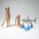 DiBorui Amerikanische Berge und Seas Tungtungsahur umgeben Figuren Ausländische verstümmelte Planet Stick Man Hai -Puppe 3d Tralao Hai Puppenschmuck