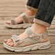 Huili Herrenschuhe, Luftkissensandalen, Herren Herbst neue Outdoor-Sportarten schnell trocknende Strandschuhe, Herren-Wandersandalen, Khaki [Luftkissen schnell trocknend] 39