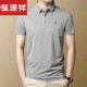 恒源祥高档品牌轻奢短袖t恤男2025新款夏季休闲爸爸装上衣polo.衫新品 红色-15286 M 165