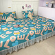 Yalu Tatami Betthülle Neues reines Baumwoll All-Saison Universal Rural Large Kang Cover Special Anti-Schlupf-Baumwollblattbett Rock K687 (2 Meter + SAG 40 cm)*3,5 Meter