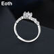 EothPT950 platinum moissanite diamond ring for girls platinum light luxury niche 520 Valentine's Day birthday gift for girlfriend PT950 platinum moissanite ring + certificate