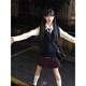 
Her style 2691 people collect original jk uniforms with long sleeves tops in college style wear V-neck sweater vest horse (long shirt + navy blue vest + black JK skirt + stripes 1 M 42