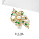 HKHL Freshwater Pearl Bow Brooch High-end Women's Light Luxury Suit Corsage Pin Scarf Button Girls Birthday Gift Freshwater Pearl Bow Brooch