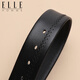 Elle Homme Men's Belt, Top Layer Cow Hide Pin Boucle de boucle, ceinture décontractée à la mode, cadeau d'anniversaire noir 3615 pour hommes