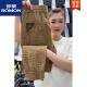 ROMON (ROMON) 2025 Summer delgado seda de hielo delgado secado rápido Pantalones casuales de bloqueo de color a cuadros para hombres Versátiles versátiles versátiles verdes de frijoles 34 (155165Jin [Jin equivale a 0.5 kg])