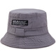 Bolsro Summer Summer Sombrero de pescador de doble cara Protección solar Sol Gombado Sol Hombres y mujeres El mismo estilo Sombrero plegable Sombrero Gris claro de 58 cm