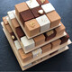 XMSJ Serie cuadrada mousse moho de silicona sándwich de cubo de chocolate francés molde para hornear de 28 conectores de ruisón cóncavo con mousse 1049