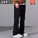 
JEEP SPIRIT micro-flare jeans men 2025 new spring casual loose straight nostalgic blue versatile long pants men 9901 nostalgic blue S