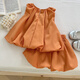 Sofea sommer neue koreanische Version von Mädchen Bogenscheltern Kleid Schwestern 17152 17152 Set M 90c