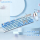 Logitech (Logitech) China Logitech K845 wired mechanical keyboard G502HERO mouse set black tea shaft e-sports game desktop Logitech K845 [red and white keycap] + G502HERO [red and white stickers Green axis-[Typing office selection] x No x 104 keys