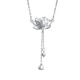Manhe S999 Pure Silver Necklace Women's 2025 New Lotus Pendant Jewelry Wife's Birthday Gift for Girl Friends