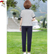 Woodpecker Mother's Day Gift Mother's Summer Fashion Sportswear Set 40-year-old 50-year-old middle-aged and elderly women's two-piece set middle-aged short-sleeved pink [829] 2XL (Suggested 105-120 Jin [Jin equals 0.5 kg])
