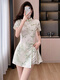 Pupan New Chinese Cheongsam zweiteiliger Fußbadetechniker Anzug kleiner Slim Workwear Foot Club Massage Kleidung 16790 No Elastic + Shorts S8090jin [Jin gleich 0,5 kg] Universelle Größe