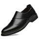 
Woodpecker light luxury men's shoes genuine leather business formal leather shoes men's Korean style height-enhancing shoes plus velvet cotton shoes men's British shoes wedding shoes trend 6189 black height-enhancing style 38