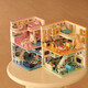 LEGO Building Compatible House Villa Assembly Girl Girl Girl Princess Castle Toys Girl Girdal Double-couche Dog Dog Fashion Home 1048 Pellets Donner de la lumière