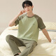 含蕊睡衣棉短袖带胸垫可外穿家居服男女 13601男 180 XL