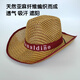 Nkadds Männer Sonnenschutz Bambus Weben großer Krempe Frühling und Sommerstil Herren Strohhut Western Cowboy Hut Strandhut Sonnenhut Brim-Blue Tonghao Volkswagen Kopfumfang 58-60 cm