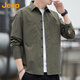 吉普（JEEP）美式高端Jeep卡其长袖衬衫男士工装上衣2025年春季新款休闲衬衣外 2629卡其Jeep【专柜正品】 M 推荐90-110斤
