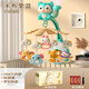 Inkxi Bed Bell Baby Cylinder Rotating Newborn Crib Bed Head Ringing Cart Hanging Parts Baby Soothing Bed Hanging Parts Toys Cabri Blue [Projection + Anti-Strid + 689 Contents A