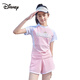 迪士尼（Disney）女童泳衣分体式中大童夏少女带胸垫游泳衣女孩运动青少年泳装 9858牛奶丝黑灰色 均码 10-15岁【50-75斤】