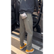 Wind lifting small triangle pants men's summer windproof waterproof quick-drying soft shell charge pants outdoor hiking and climbing work pants gray mist green XL