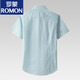 
ROMON linen shirt men's short-sleeved shirt thin men's Chinese style summer cotton linen men's casual short-sleeved top breathable light green S 165/84A/3895-105Jin[Jin equals 0.5 kg]