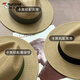 Woodpecker (Tucano) Panama Paille Chapeau Men Big Head Swing Sun Sun Chat UV Paille du soleil Protection du soleil Jazz Paille Hat Universal Men and Women All-Match Khaki Brown M54 ~ 57 cm (Envoyer une corde à l'épreuve du vent)