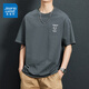 Camiseta de algodón puro de algodón puro de Jeanswest American para hombres en primavera y verano Nuevo cuello de cuello redondo y versátil de cuello mimes de hombres