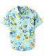 GYMBOReeGymboree, Boys and Toddlers Short Sleeve Button-Down Shirt, Lt Robin, 7 Lt Robin 7