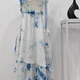 Pinji 25 años NUEVO TIE-DYE Vestido Yunnan Dali Planta de estilo étnico ISatis Raíz Handmade Blue Longy Long Color mixto Color mixto 34 826 Falda de longitud media Se puede usar como referencia de acuerdo con la tabla de tamaño