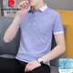 Pier Cardin 2025 Neues Sommer-Lappel-Herren-Kurzärmel-T-Shirt Casual Trendy Brand Polo-Hemd Herrenkragen halbärmelig ICE Seidenweiß QY679 M