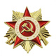 Dragon Girl Soviet Patriotic Medal First Class Retro Five-Pointed Star Brooch Brooch Medal Student School Bag Decoration Gift Soviet Badge-Gold A21-203