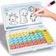 Beichuzhong Computer Yiqizhi Little Learning Early Early Education Machine Children's Herren-Dot-Leser Toys 3-6 Jahre alte Smart Girls und Kinder Blau verbessert mit Mausbatterieversion Chinesische Pinyin/Englische Zahlen/Farbform
