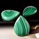 ZHIO Malachite Necklace Pendant Green Water Drop Shape Rough Stone Green Crystal Jewelry Jewelry Men and Women G9885