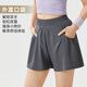
Victoria Traveler Sports Shorts Women Running Fitness Casual Quick Dry Breathable Summer God Pants Fake Two-Piece Anti-Exposed Yoga Pants Gray L