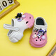 HUALIN Fashion Summer Nuevos zapatos de dibujos animados para niños y niñas Sandalias sin deslizamiento suave, color de gradiente en blanco y negro [kulomi de tapa de botella] [606 24-25
