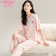 Modal Pyjamas für Frauen im Sommer Neue Pure Pure Cotton Kurzärmerhosen für Sommer- und Lose Damen können außerhalb des CM65032 [Frauen] Z9711 M [Empfohlene 80-100jin [Jin gleich 0,5 kg] tragen] tragen]