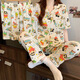 Ziweiqi niedliche Buntstift Shin-Shiba-Pyjamas Frauen dreiköpfige Spring-Strickjacken kurzärmelige Hose Kleidungsanzug Großhandel 14124 170 m Vorschläge 80-95