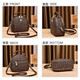 Gege Pocket Bag Damenbeutel Geschenk neuer klassischer Retro gedruckter kleiner runde Tasche modische One-Shoulder Crossbody-Tasche für Freundin Kaffee Farbe