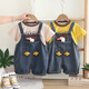 G.DUCKKIDS little yellow duck children's clothing boys summer suit 2025 new children's clothes one-year-old baby short-sleeved overalls two pieces red thin 90 sizes 1~2 years old [80-90cm]