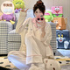 
S.SOFEA Korean style chest pad pajamas women's two-piece set spring and autumn loose college style home clothes A691 175 L