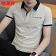 Hengyuanxiang high-end polo collar shirt short-sleeved men's summer lapel T-shirt half-sleeved slim business casual top T-shirt 7029 white [high quality] M (about 85-105 Jin [Jin equals 0.5 kg] can be worn)
