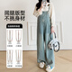 JOYNCLEON maternity overalls spring and summer 2025 new outer wear loose embroidered jeans maternity suit suit shirt + overalls L