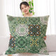 Qi Yuan American living room sofa cushion pillow case cover square large pillow head bed large backrest SN1369 blue-colored tea pillow 40*40cm pillow case + pillow core