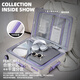 
DULA high-value suitcase light sound wheel trolley case PC travel bag multi-function password box leather box Yabai Zi-metal bag angle + cup holder + USB charging port 20 inches [U-shaped double partition inner lining]