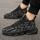 Changxiang Huili Men's Shoes in Summer Nuevos zapatos de malla delgada transpirable versátiles de papá casual con zapatos deportivos al aire libre para hombres rf-aa9909 negro gris 42