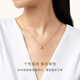 CRD Ke Laidi Spot Sparkling 18K Gold MINI Lock Diamond Pendant Necklace Women's Small Lock Color Gold Gift X00414R 18K Rose Gold Total About 4 Minutes