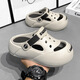 G.DUCK little yellow duck summer new children's hole shoes for boys non-slip thick-soled children wearing Baotou beach baby sandwich Khaki 34
