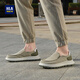 Hailan Home Hla Vatertags Geschenk Männerschuhe Sommer 2025 Neue alte Peking-Stoffschuhe Herren atmungsaktive Leinwandschuhe Herren-Ein-Pin-Schuhe Khaki 42